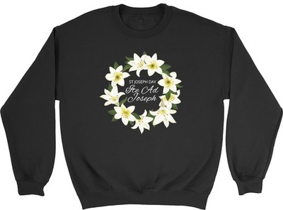 St Joseph Day Ite Ad Joseph Lilly Kranz Kinder Sweatshirt Geschenk Pullover