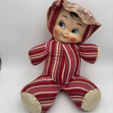Vintage 50's/60's Stuffed Doll Plastic Celluloid Face 23 Inches