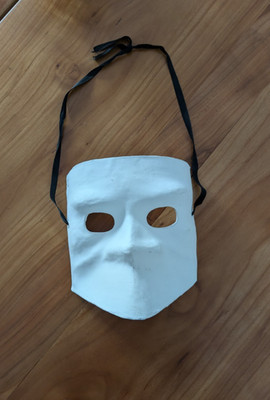 Original Ca' Macana Venedig Maske   VOLTO / LARVA   Weiß   Handarbeit...