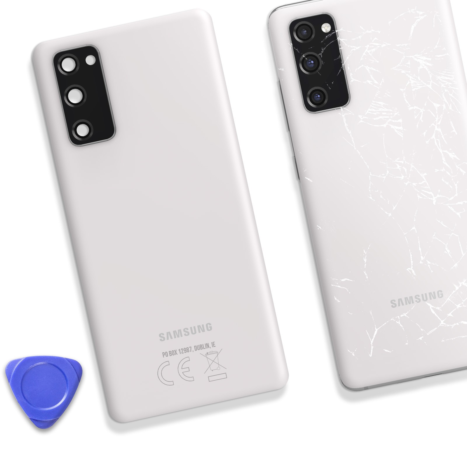 Face arrière Samsung Galaxy S20 FE Blanc Cloud coque de remplacement