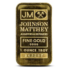 1 oz Johnson Matthey Gold Bar (Varied Design, Varied Condition) 3834.94 per troy oz