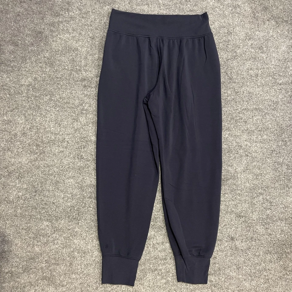 Pantalones de chándal de tiro alto Athleta Coaster Luxe para mujer medianos azules bolsillos salón Foto 2 de 4