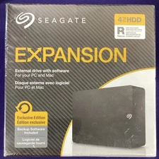 Seagate Stkr4000400 Expansion Desktop 4tb External Hard Drive - Black NEW