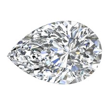 Loose lab Grown CVD Diamond 10X7 MM Pear Cut D Color IF Clarity Certified