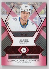 2021-22 Upper Deck Black Diamond Relics Ruby Jacob Bryson Rookie /49 Buffalo