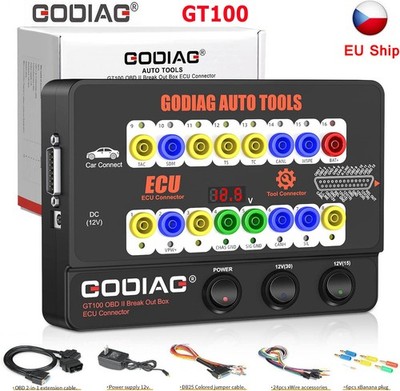 Neu GODIAG GT100 E-CU Connector AUTO TOOLS OBD II Break Out Box Testing Platform