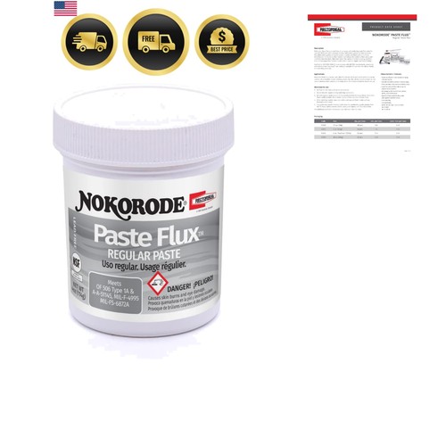 Nokorode Regular Paste Flux, Cleans and Fluxes, Plumbing, 4 oz