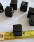 VTG Mid Century ART DECO Set Lot Black 15mm Cube Plastic 9 Buttons Cuff links — photo 5