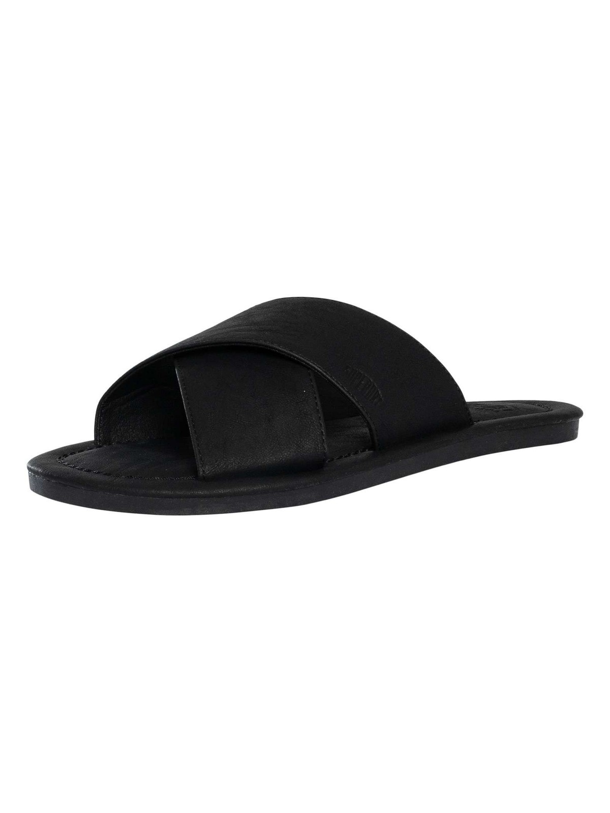 Superdry Mens Vintage Cross Strap Sliders Black 8290₽