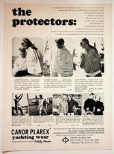 Vintage Canor Plarex Helly Hansen Yachting Wear Magazine Ad 1960s Nautical Art
