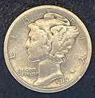 Photo of a 1918-D Mercury Dime from an eBay listing that sold on Jan 17, 2026