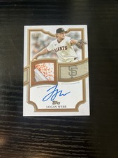 Logan Webb 2026 Topps Series 1 Game-Used Patch Auto 28/50 San Francisco Giants