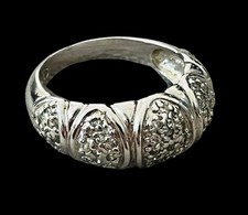 Sterling Silver 925 White Spinel Gemstone Ring Sz 7 - 4.18g MINTY W/New Box