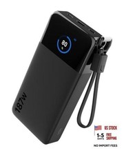 Laptop Power Bank, 25000mAh Portable Charger with 187W Total Output  3 Black