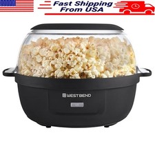 Hot Oil Popcorn Popper 6 Qt W/ Stirring Rod & Serving Lid Family Movie Night New