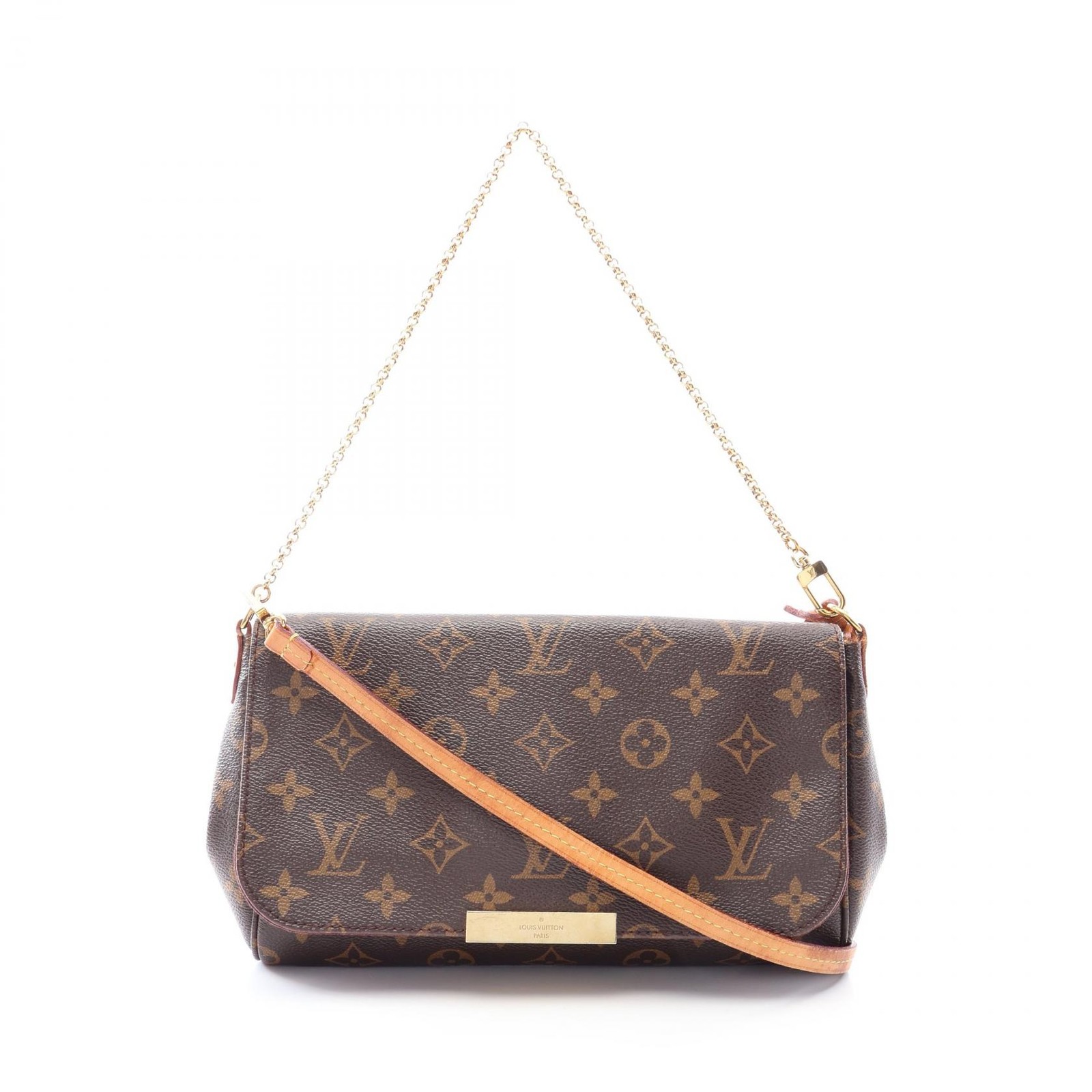 LOUIS VUITTON Favorite MM chain shoulder crossbody Handbag M40718 Monogram