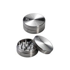 1x Black Leaf Edelstahl 2tlg. Grinder Crusher Kräuter-Mühle Ø 49mm