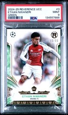 2024-25 Topps Reverence Ethan Nwaneri RC Green /99 PSA 9 Mint Arsenal #3
