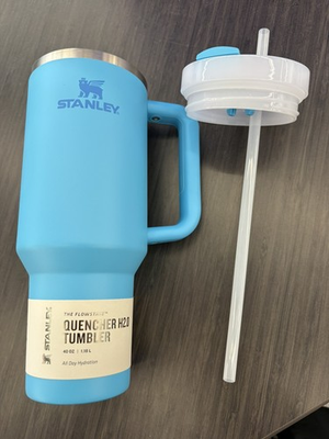 #ad #ad Stanley Quencher H2.0 Tumbler 40 oz Blue Stainless Steel with Handle Lid Straw $32.89
