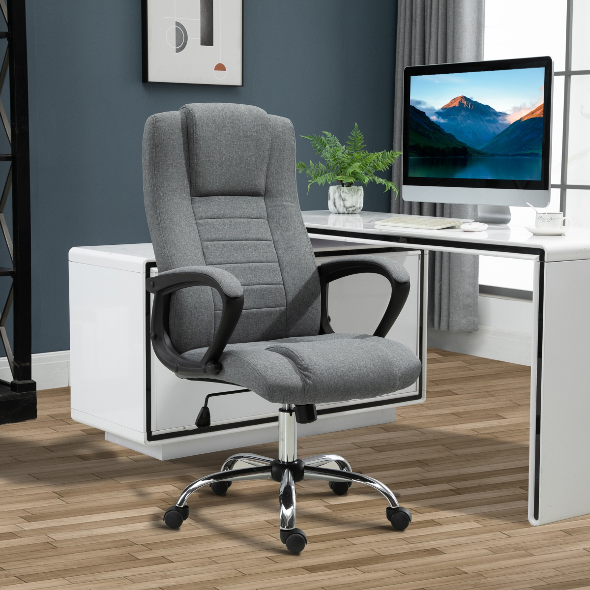Vinsetto Executive Office Chair Height Adjustable Computer Chair| Grey