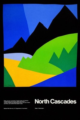 North Cascades National Park Poster   - 24x36  - Premium Matte Paper 200gsm