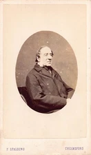 CDV Card Older Man Studio Photograph F. Spalding Chelmsford