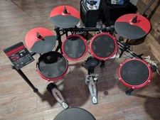 Alesis Nitro Max  8 Piece Electronic Drum Kit with Mesh Heads - Bonus Mini Amp