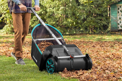 LAWN LEAF SWEEPER 21 Inch Walk Behind Push Lightweight Sweeper 