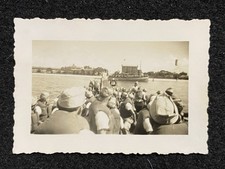 WW2 Navy Sailor Military Soldier Men Training On Boat Antique Snapshot Photo