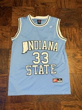 Larry Bird Indiana State Sycamores 33 Nike Team Sport NCAA Basketball Jersey M