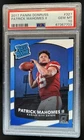 2017 Panini Donruss Patrick Mahomes II RC Rated #327 Chiefs PSA 10 Rookie