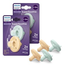 Philips Soothie Orthodontic Baby Pacifiers, 100 Silicone Pacifiers, One Piec...