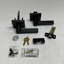 KWIKSET Halifax Square Keyed Entry Handle Smartkey Matte Black 97402-920