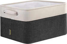 1 Pack Fabric Storage Bins for Shelves, Linen Storage Baskets for Organizing, De