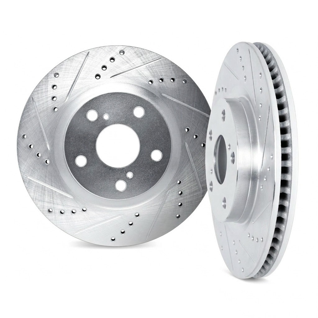 For Mercedes-Benz SLR McLaren 2005 Rotor Set | Front | Cast Iron | Silver Vented