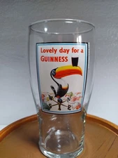 Genuine Guinness Museum 20oz Toucan Tulip BEER Glass Lovely Day for a Guinness