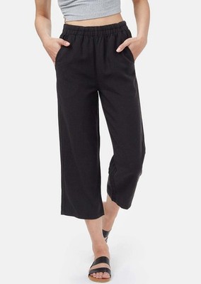 $122 Tentree Women's Treelinen Tencel Billow Pant - Meteorite Black -Medium-New