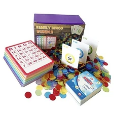  Complete Bingo Game Set - 100 Bingo Cards,1000 Chips and Deck of Calling 