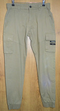 Duck & Cover Chemmer Mens Cargo Jog Joggers Pockets Designer Pants Beige - 32W