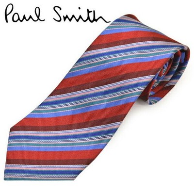 Paul Smith Men s Multi Stripe Silk Tie (Blade Width 8cm) eps20w038 ALU14 28 Red