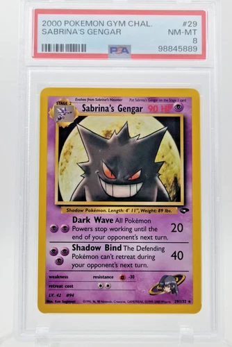 Pokemon PSA 8 NM-MT 2000 Sabrina's Gengar 29/132 Gym Challenge Rare