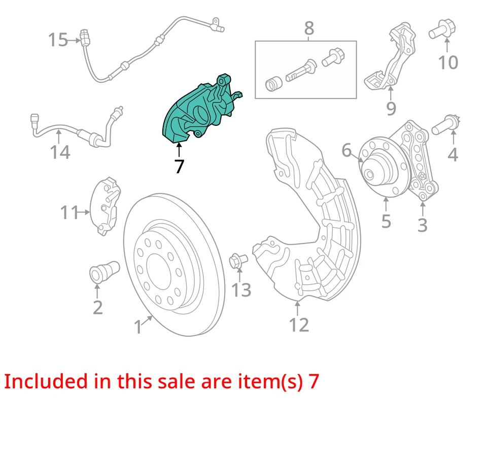 Pinza de freno trasera izquierda Dodge Dart 2014-2016 P0ZCM Foto 2 de 3