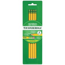 Ticonderoga Wood-Cased Pencils, Pre-Sharpened, 2 4 Count (Pack of 1), Yellow 