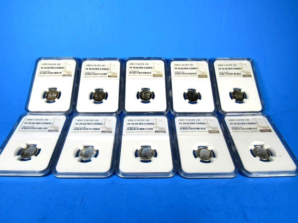 1999 to 2008 S, 10-Coin Set, Roosevelt Dimes NGC Pf 70 Ucam Nice!!! DS-01 - Image 2 of 4