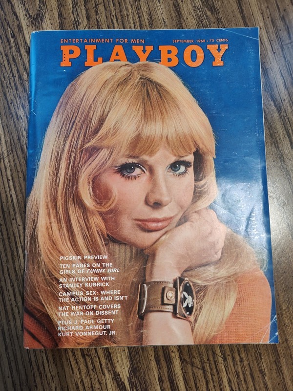 VINTAGE Playboy Magazine DRU HART September 1968  COMPLETE Pigskin Preview 