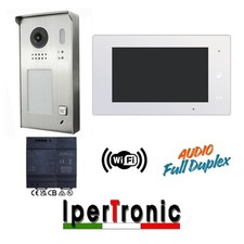 Kit Videocitofono 2 FILI WIFI monofamiliare  Ipertronic funziona con cavi vecchi