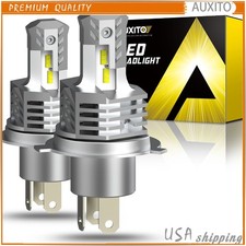 2x AUXITO 9003 H4 HB2 LED Headlight Bulbs Kit High-Low Beam 60W 6000K White 10S
