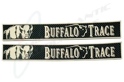 2  Buffalo Trace Bourbon Distillery Bar Rail Spill Mat Approx  23-1/2'' x 3-1/2''