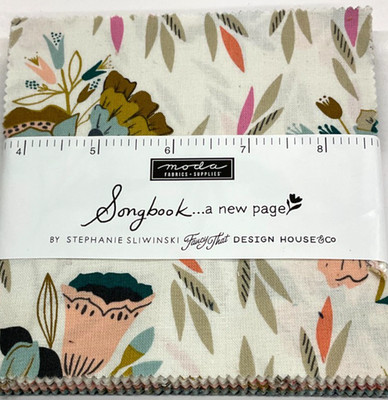 SONGBOOK... A NEW PAGE CHARM PACK BY STEPHANIE SLIWINSKI FANCY THAT DESIGN HOUSE