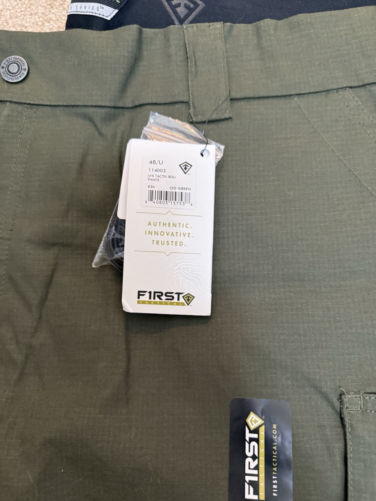 First Tactical Tactix Series BDU Pants OD Green 48 Unhemmed. N108 image 2